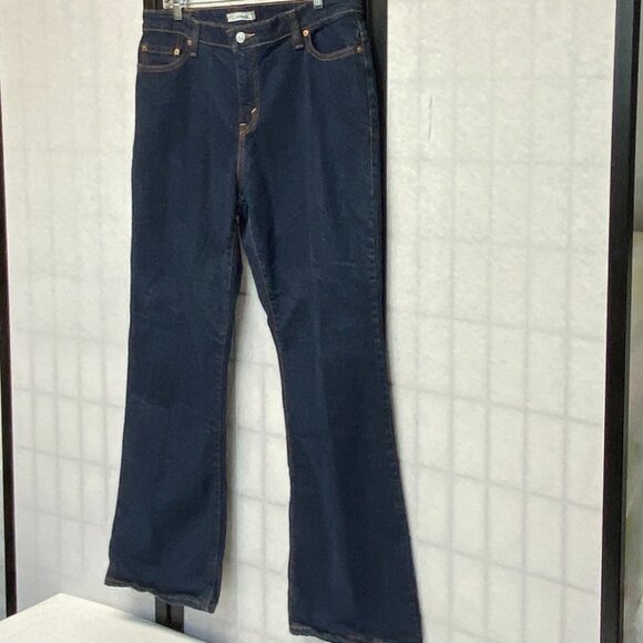 High Rise Bootcut Stretch Denim Jeans Dark Blue Wash Like New Levi’s 515 - Picture 4 of 15